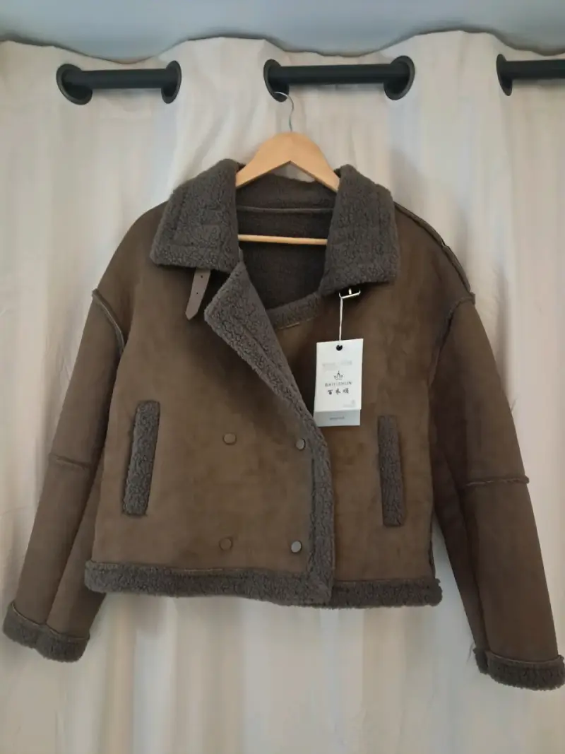 Chaqueta marrón con forro - 1