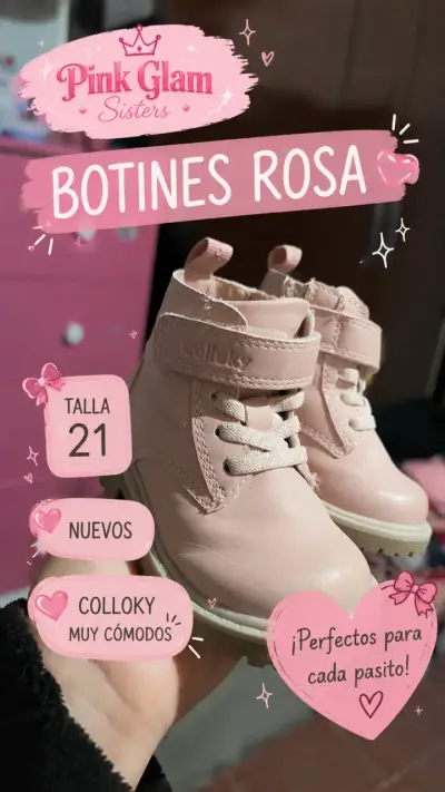 Botines rosa Colloky nuevos - miniatura 1