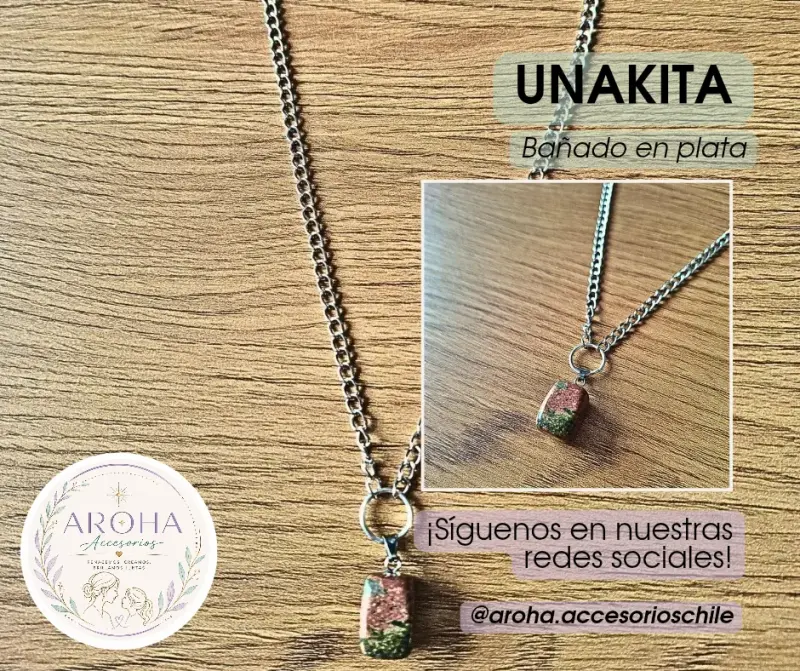 Collar Unakita bañado en plata
