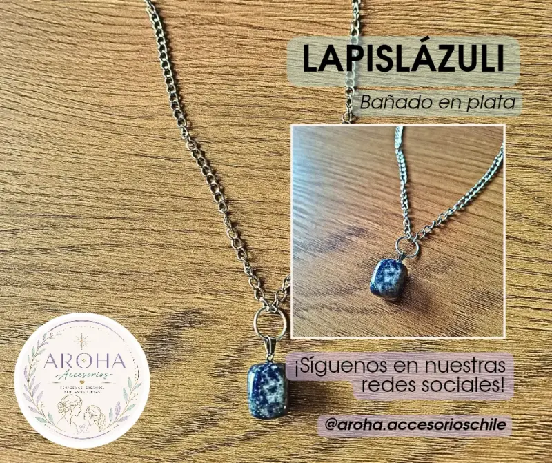 Collar lapislázuli baño de plata