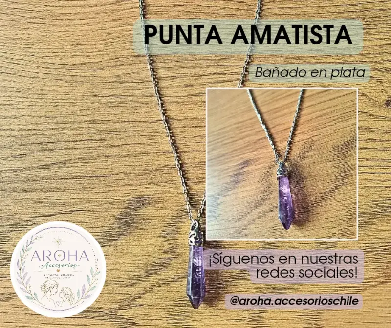 Collar punta de amatista