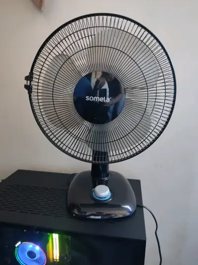 Ventilador Somela de mesa negro - miniatura 2