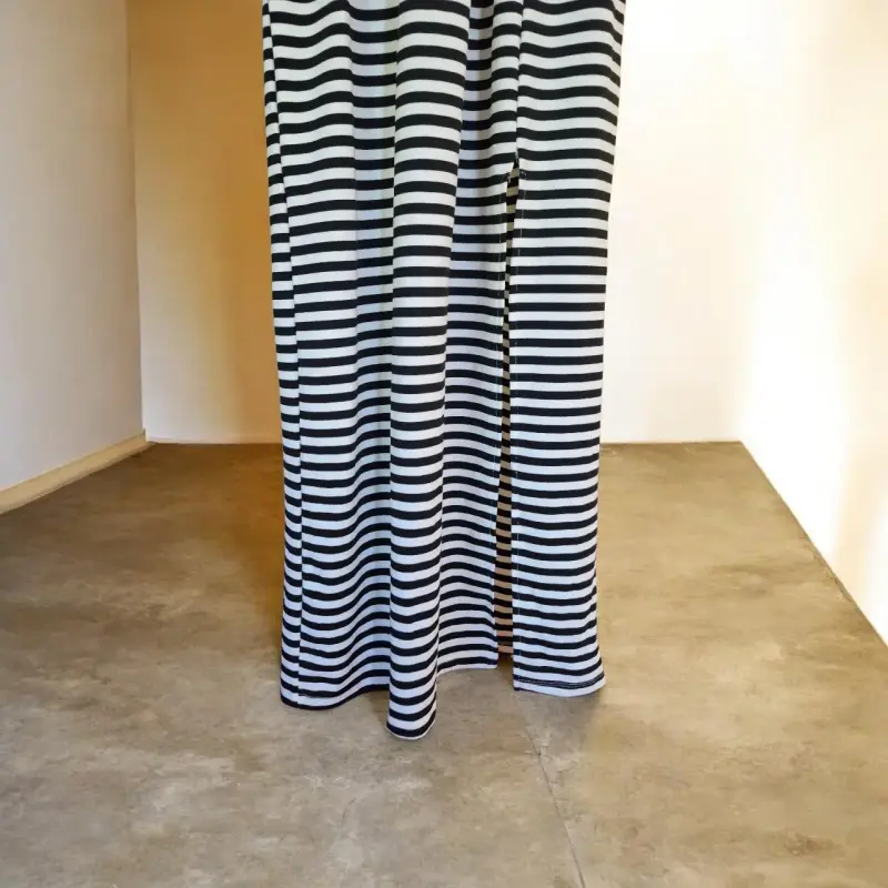 Vestido rayado blanco y negro talla S/M - 3