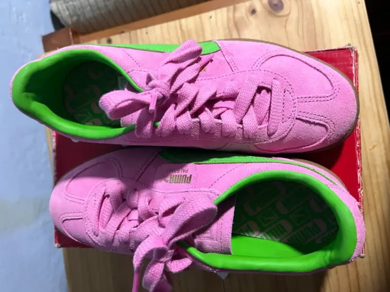 Zapatillas Puma Palermo rosas y verdes - 2
