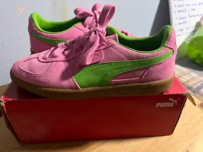 Zapatillas Puma Palermo rosas y verdes - miniatura 3