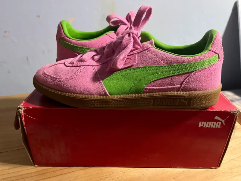 Zapatillas Puma Palermo rosas y verdes - 4