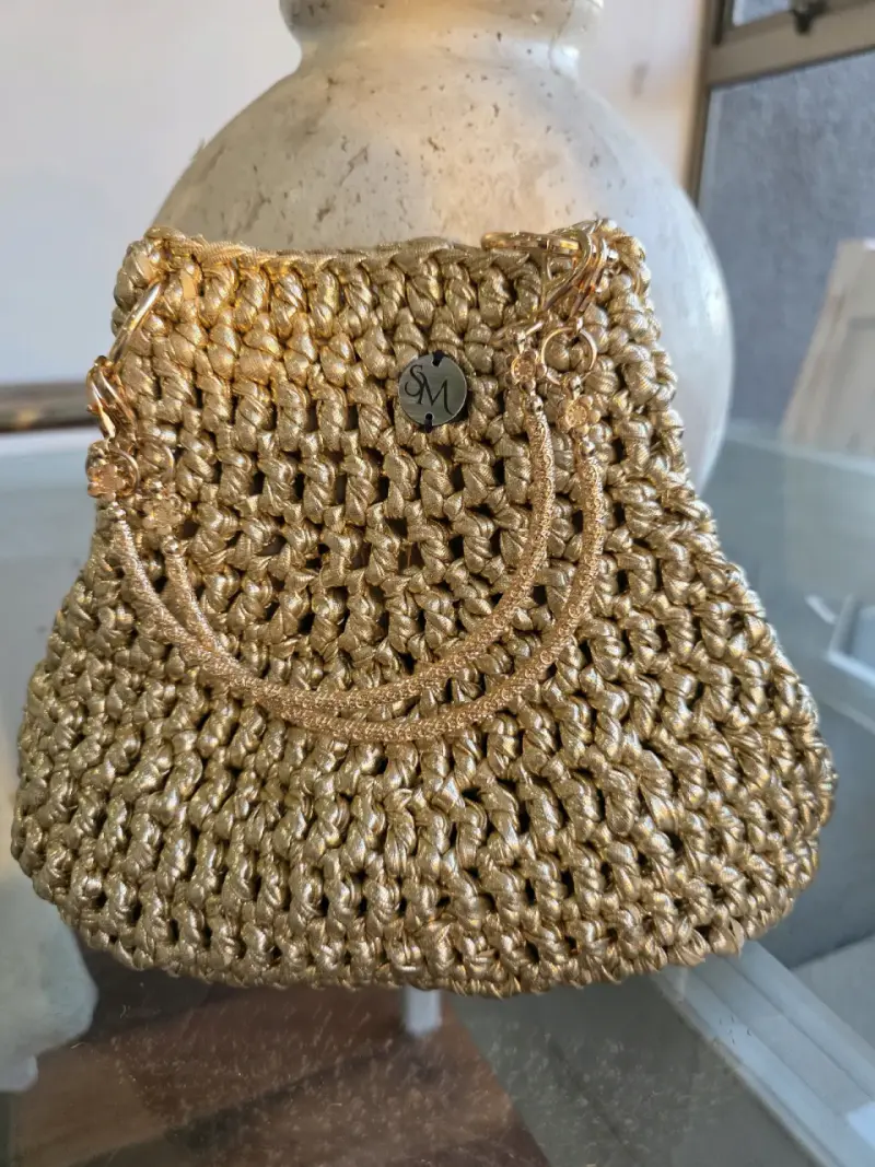 Bolsos de mano tejidos a crochet varios colores - 4