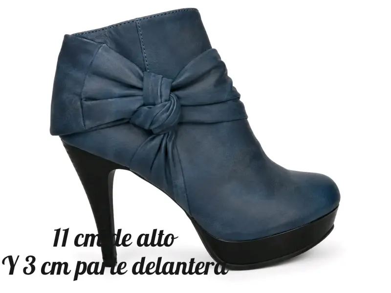 Botines de tacón azul - 1