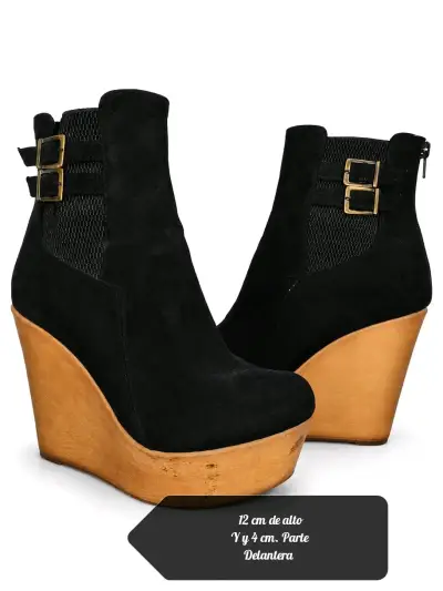 Botines de tacón azul - miniatura 2