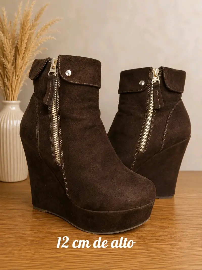 Botines marrones con plataforma