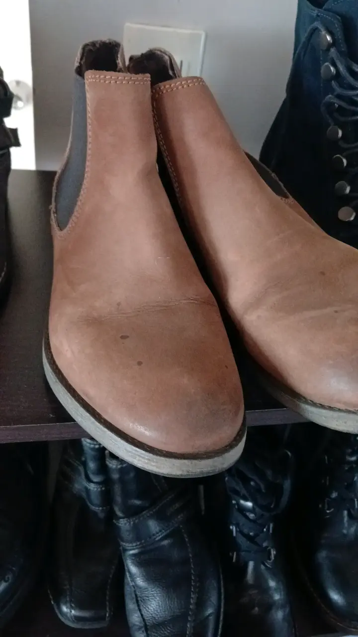 Botines de cuero marrón - 1