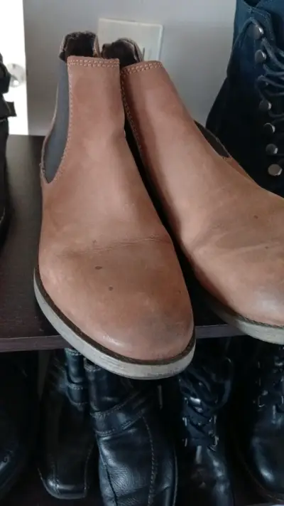 Botines de cuero marrón - miniatura 1