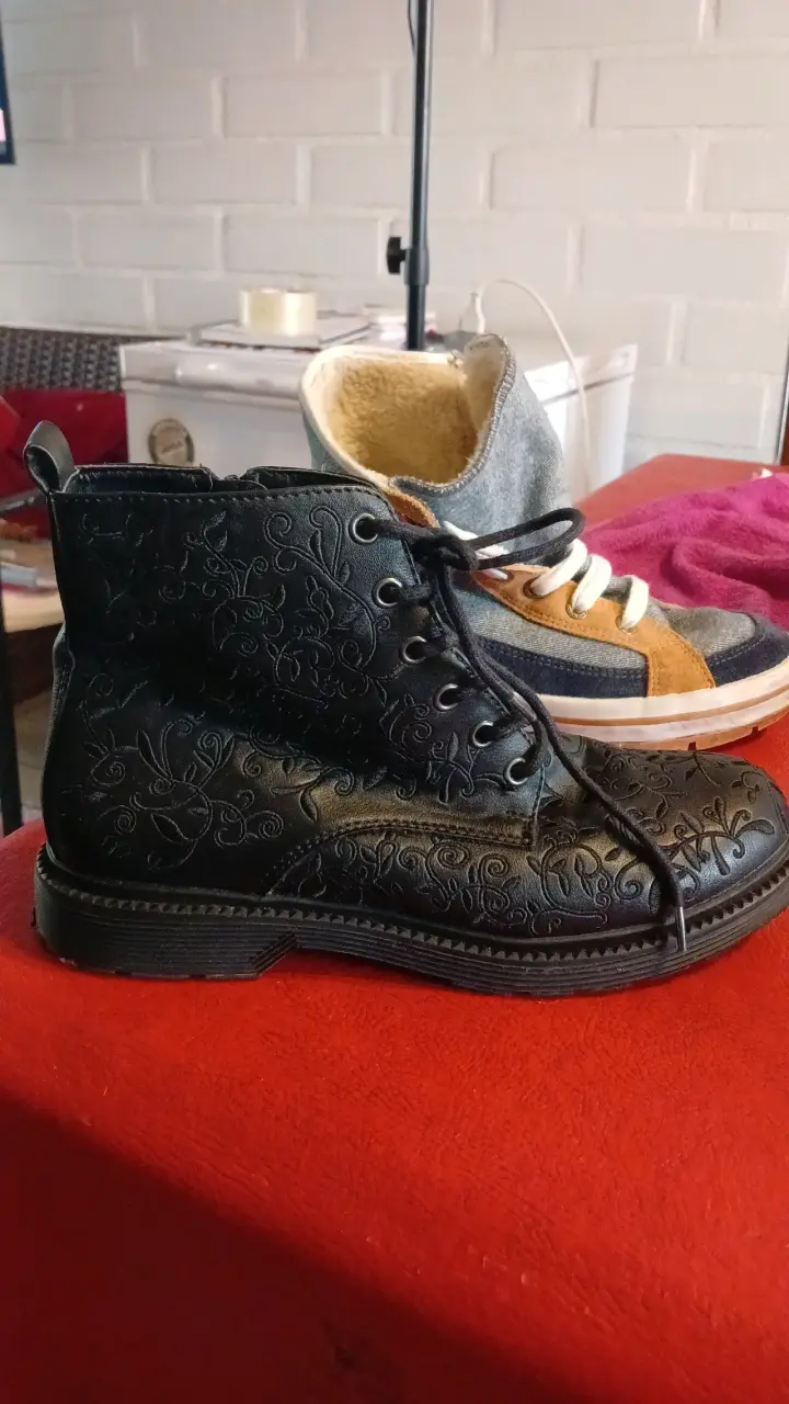 Botines de cuero marrón - 6