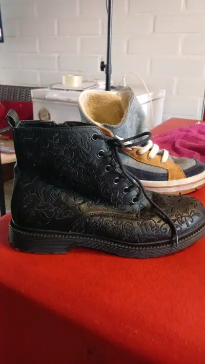 Botines de cuero marrón - miniatura 6