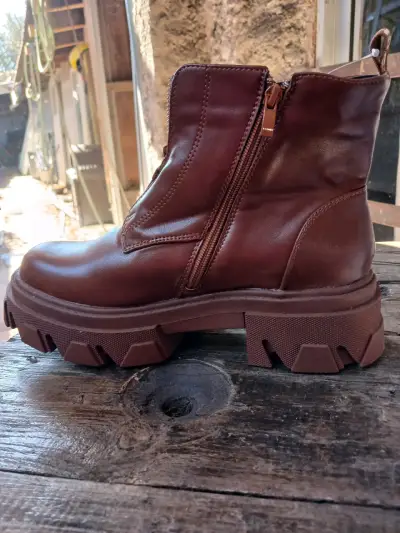 Botas de invierno marrones con forro - miniatura 3