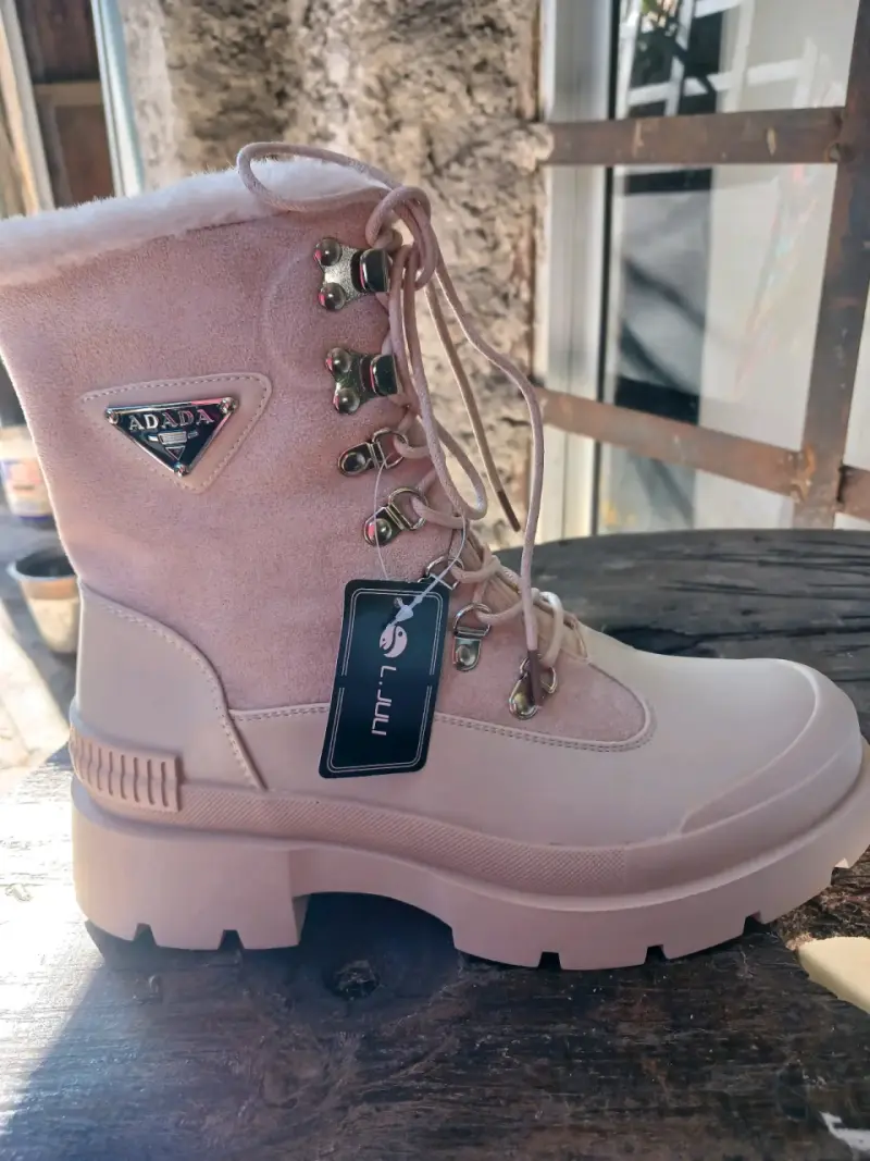 Botas de invierno marrones con forro - 5
