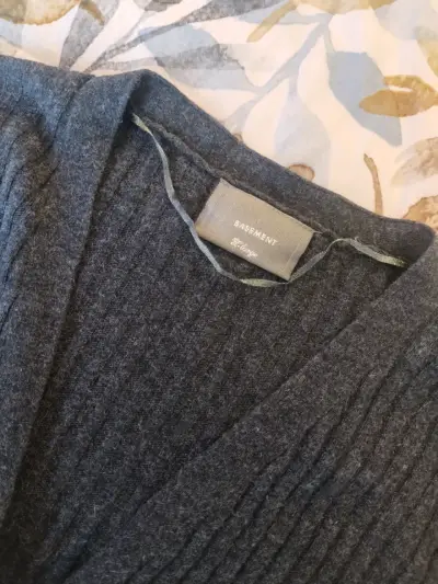 Cardigan de punto gris Basement - miniatura 1