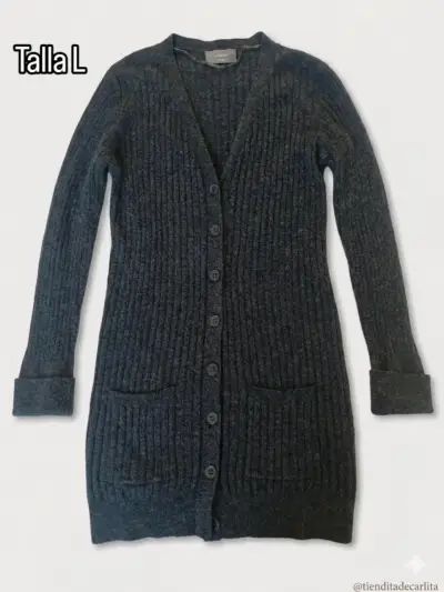 Cardigan de punto gris Basement - miniatura 3