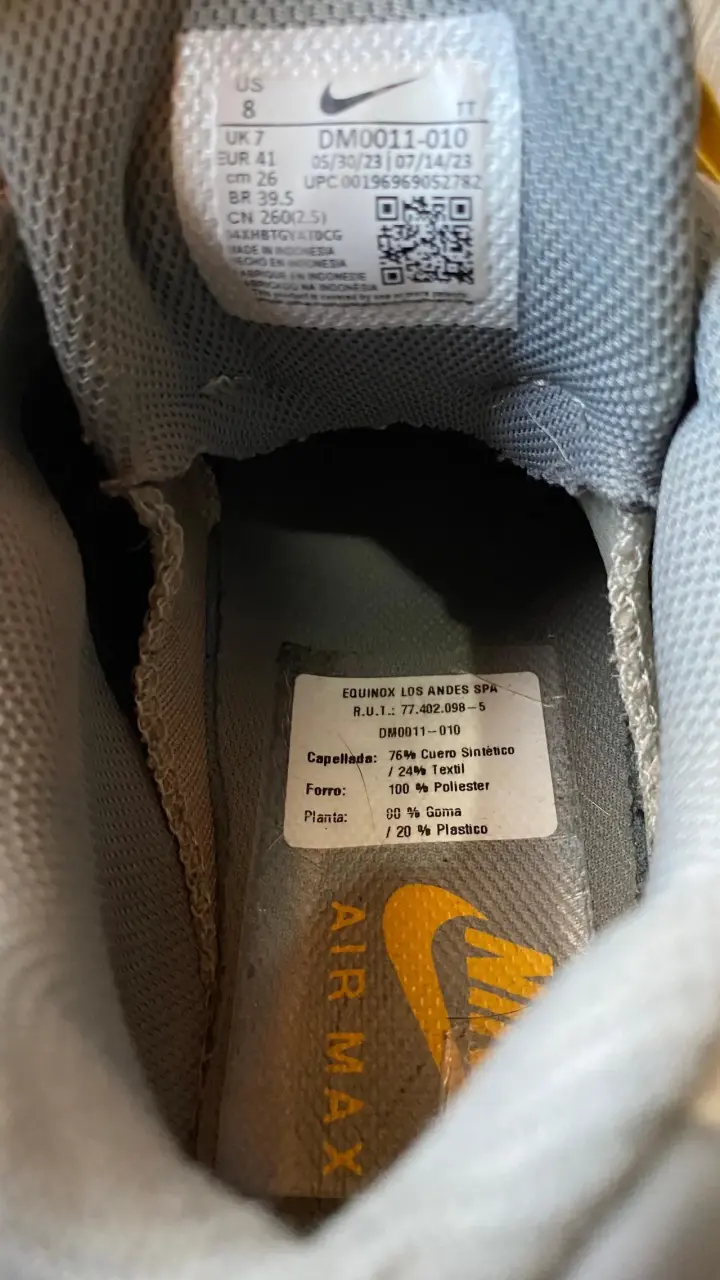 Zapatillas Air Max gris y amarillo - 3