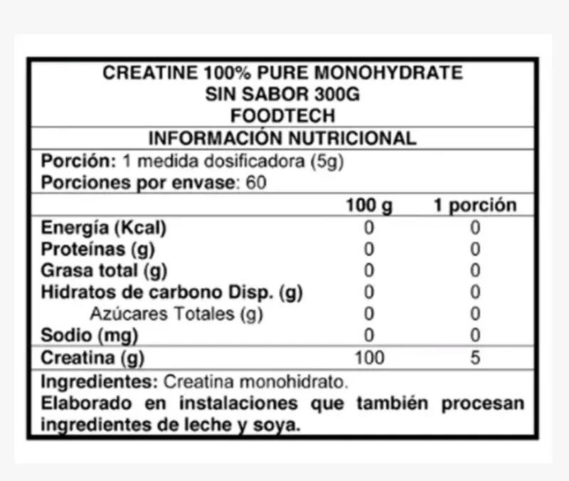 Creatina monohidrato 100% Foodtech - 2