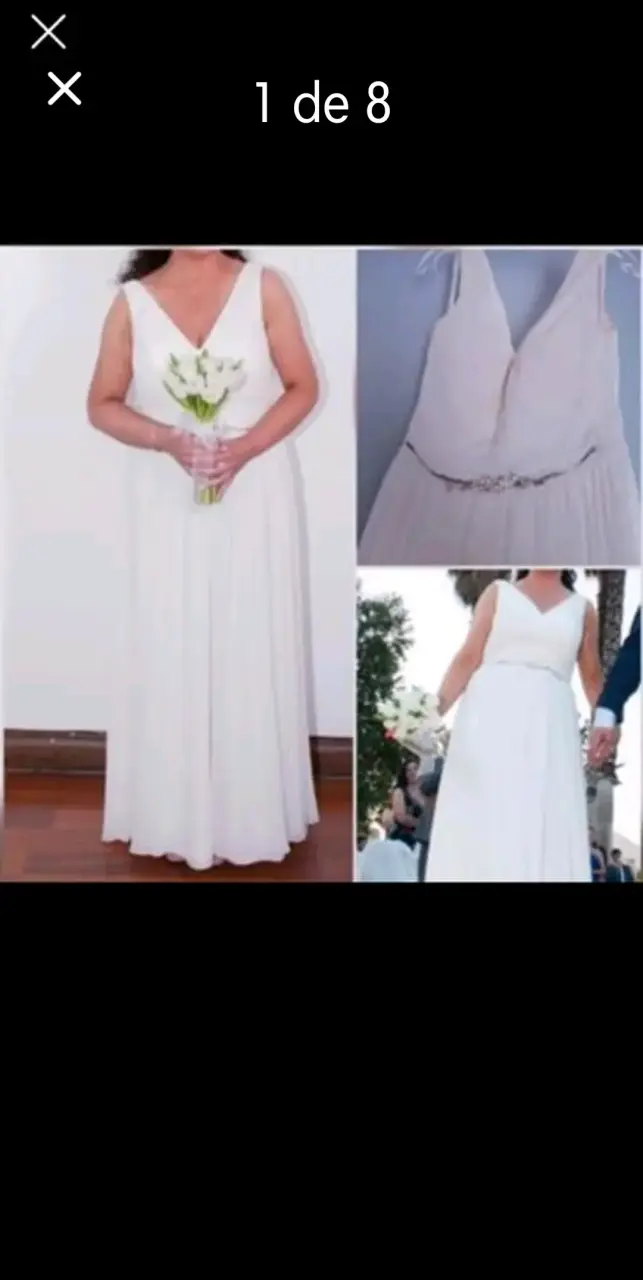 Vestido de novia marfil elegante - 2