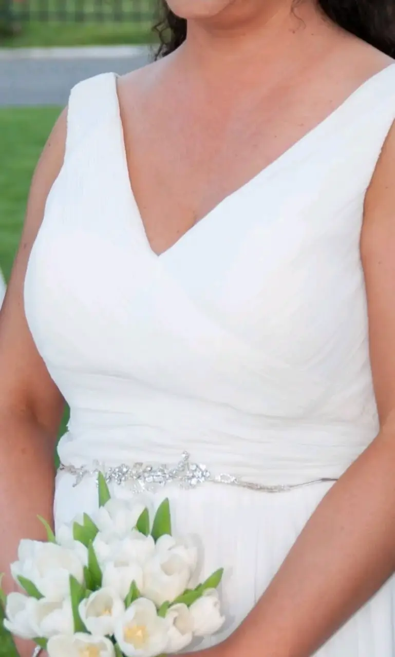 Vestido de novia marfil elegante - 3