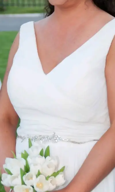 Vestido de novia marfil elegante - miniatura 3