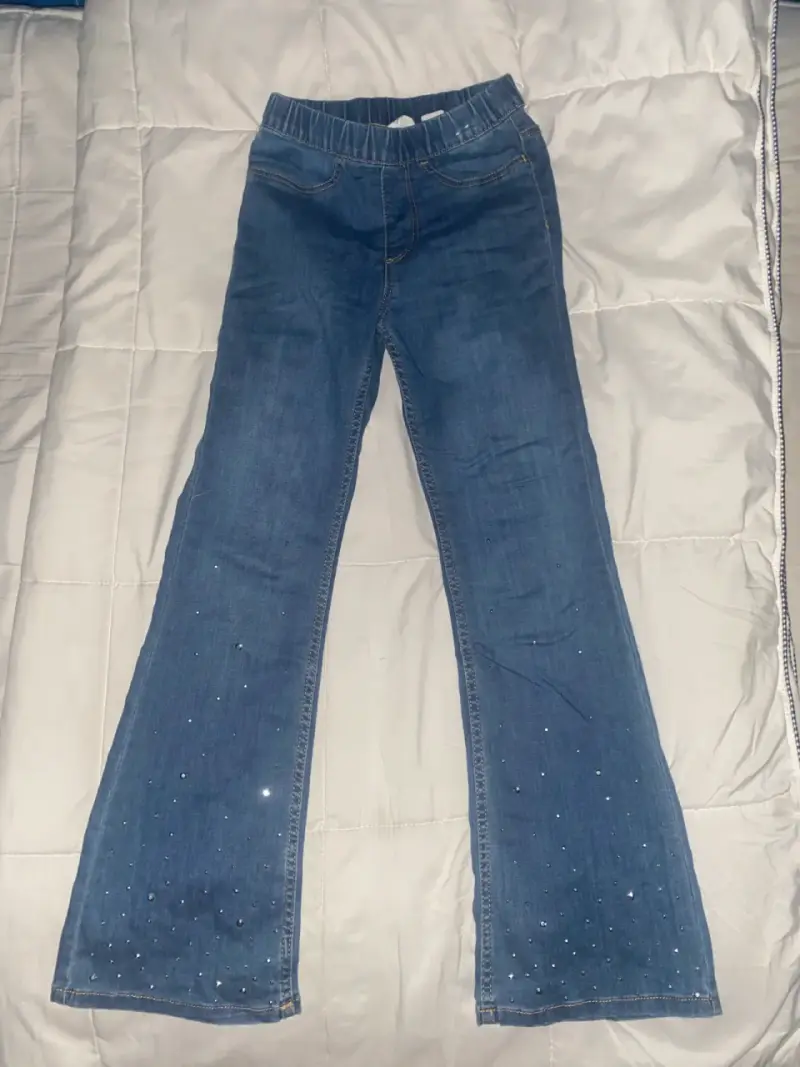Jeans azul con brillo - 1