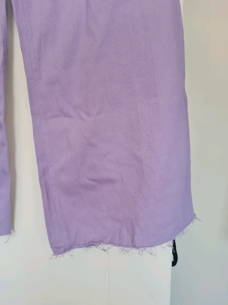 Vestido morado algodón desgastado - 1