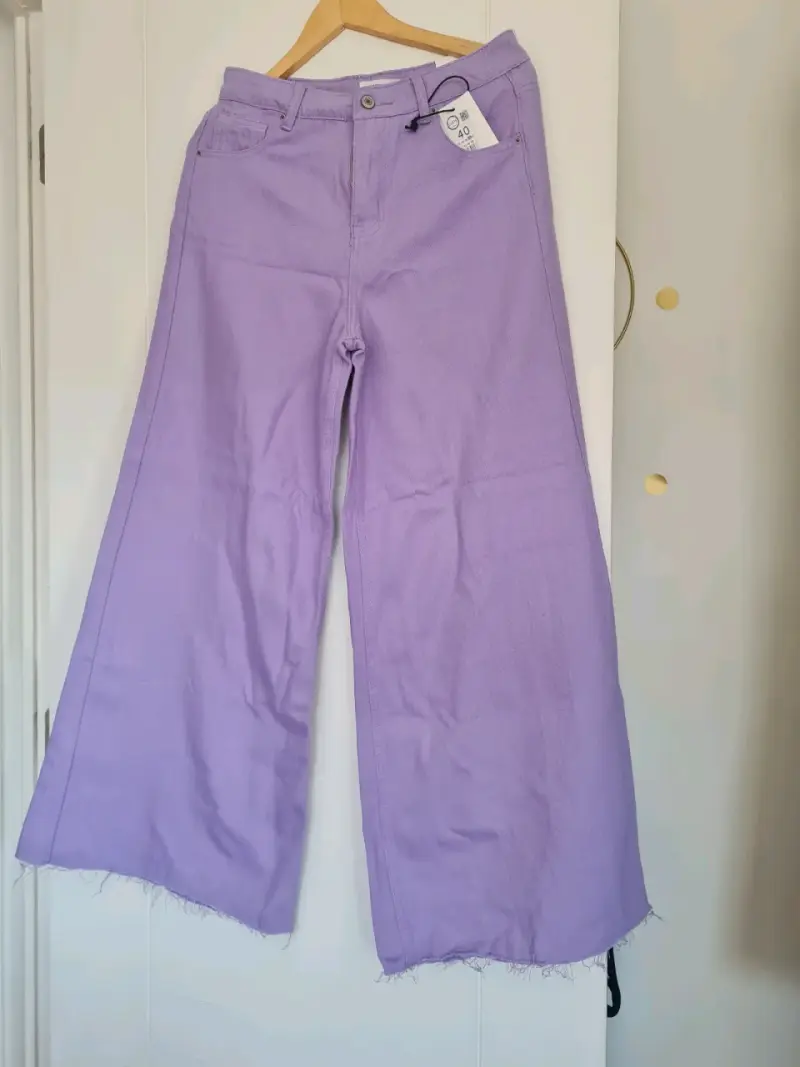 Vestido morado algodón desgastado - 4