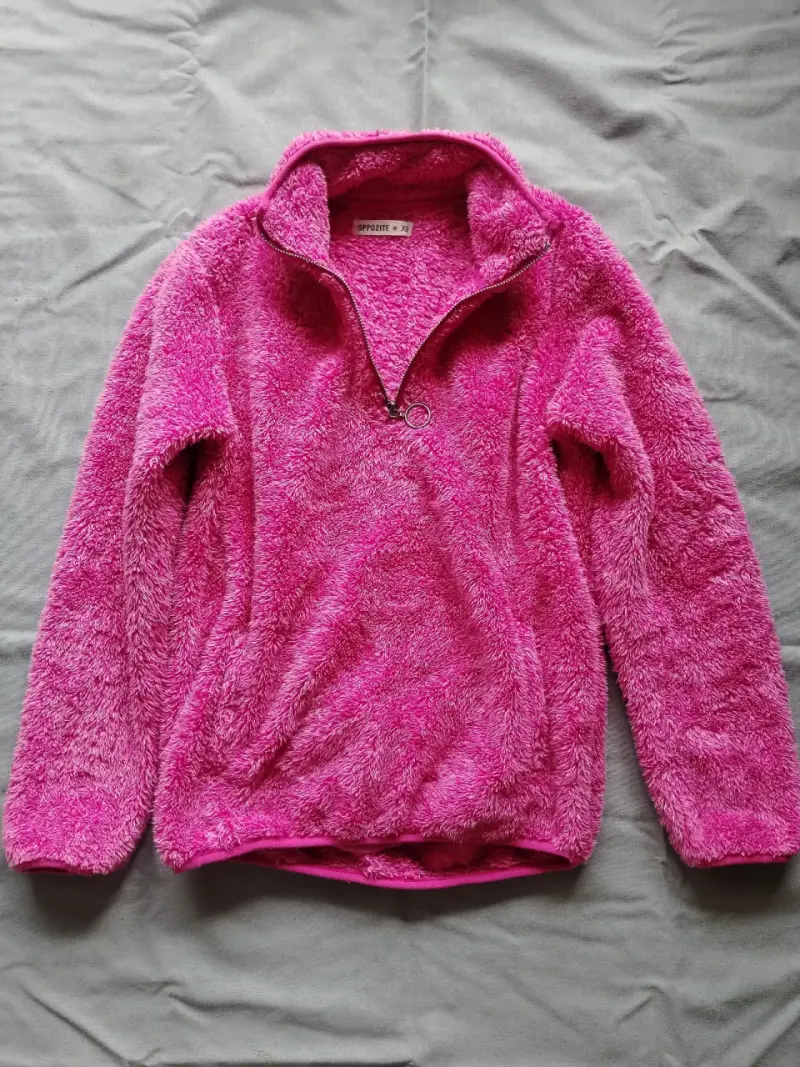 Polerón polar fucsia con cierre