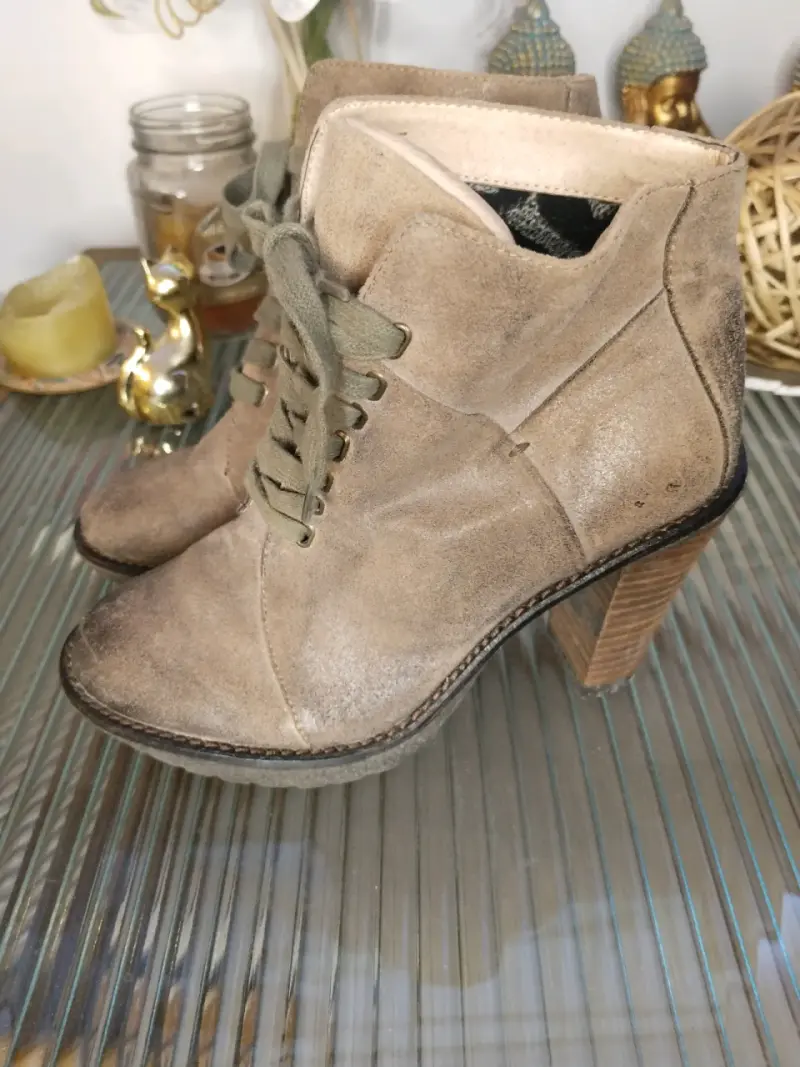 Botines de cuero marrón - 2