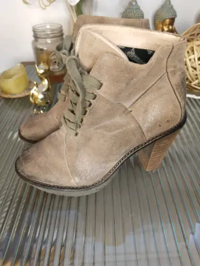 Botines de cuero marrón - miniatura 2