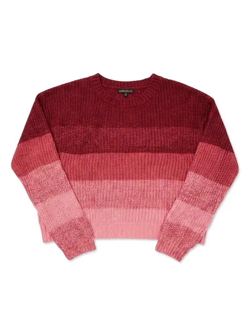 Sweater de rayas en tonos rojos