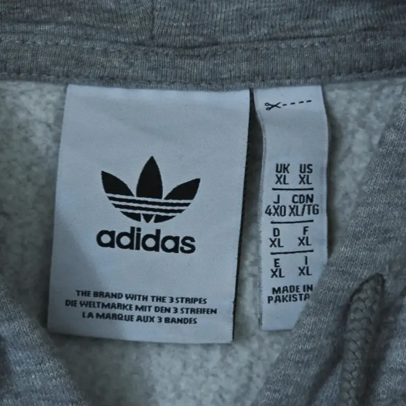 Polerón gris con capucha Adidas - 4