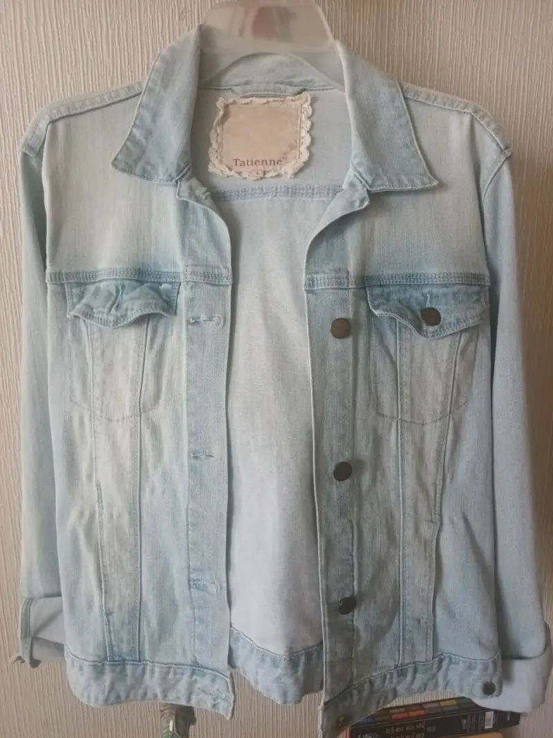 Chaqueta de mezclilla azul claro - 1