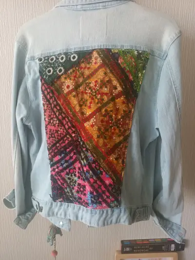 Chaqueta de mezclilla azul claro - miniatura 2