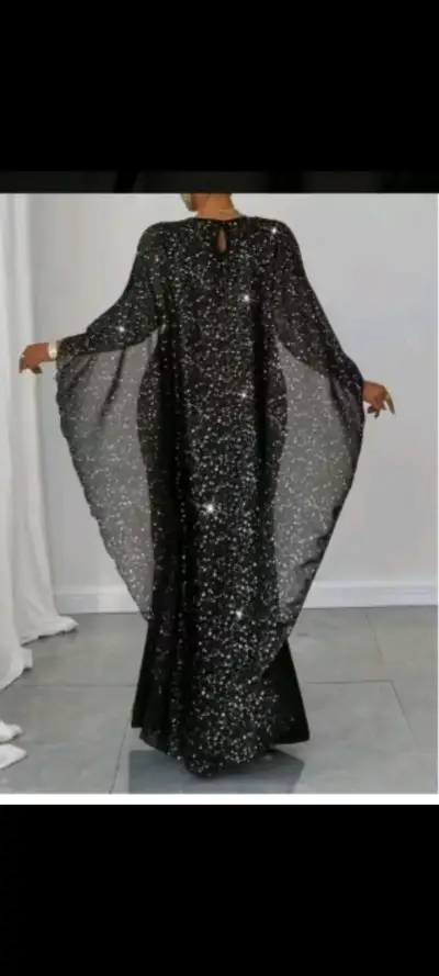 Vestido largo negro elegante - miniatura 2
