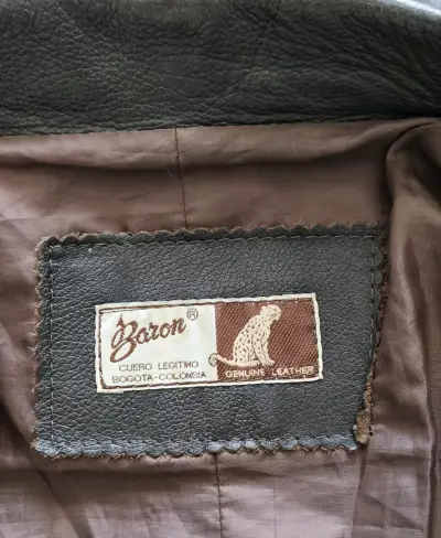 Chaqueta de cuero marrón Usada - miniatura 6