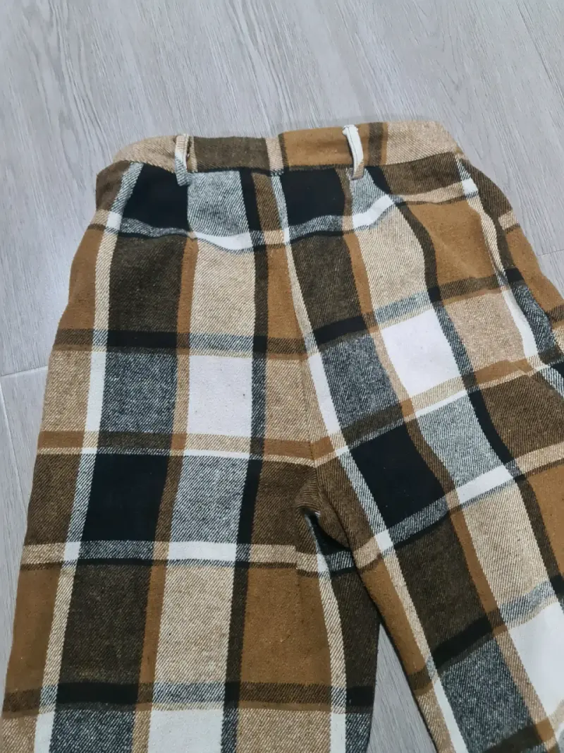 Pantalones de cuadros marrones - 4