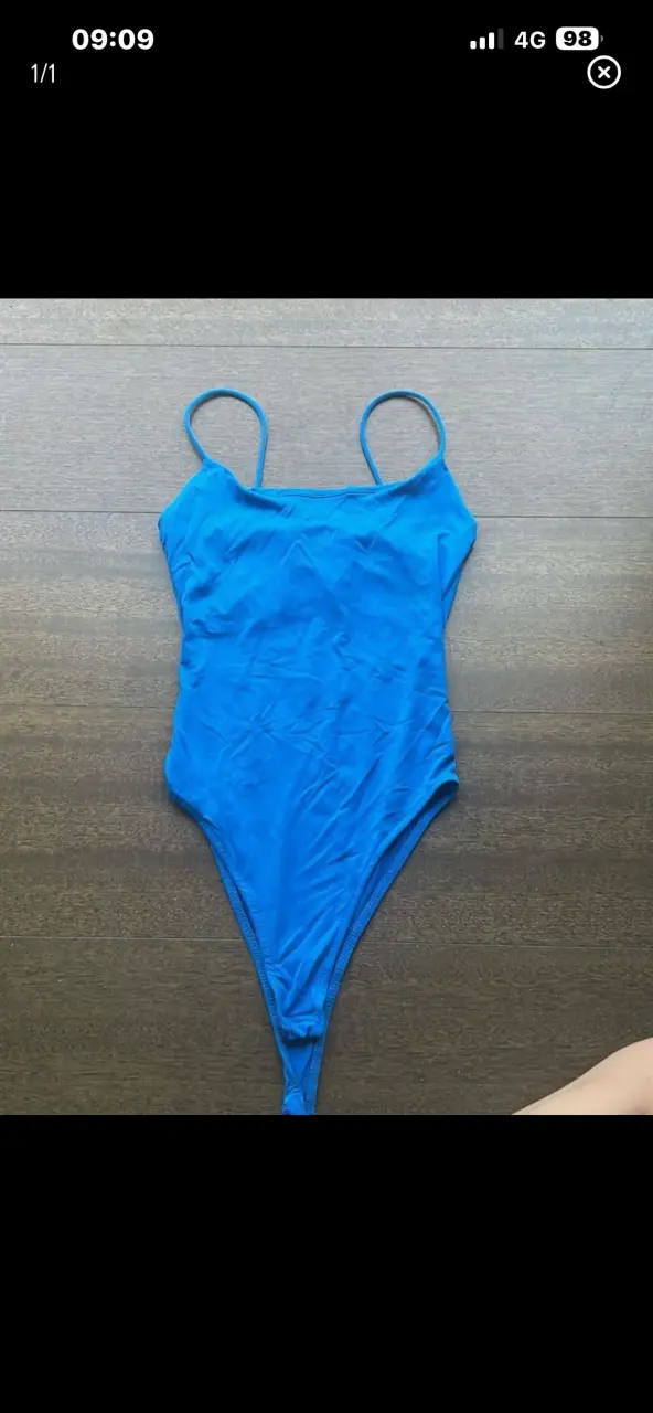 ZARA: Body azul con tirantes