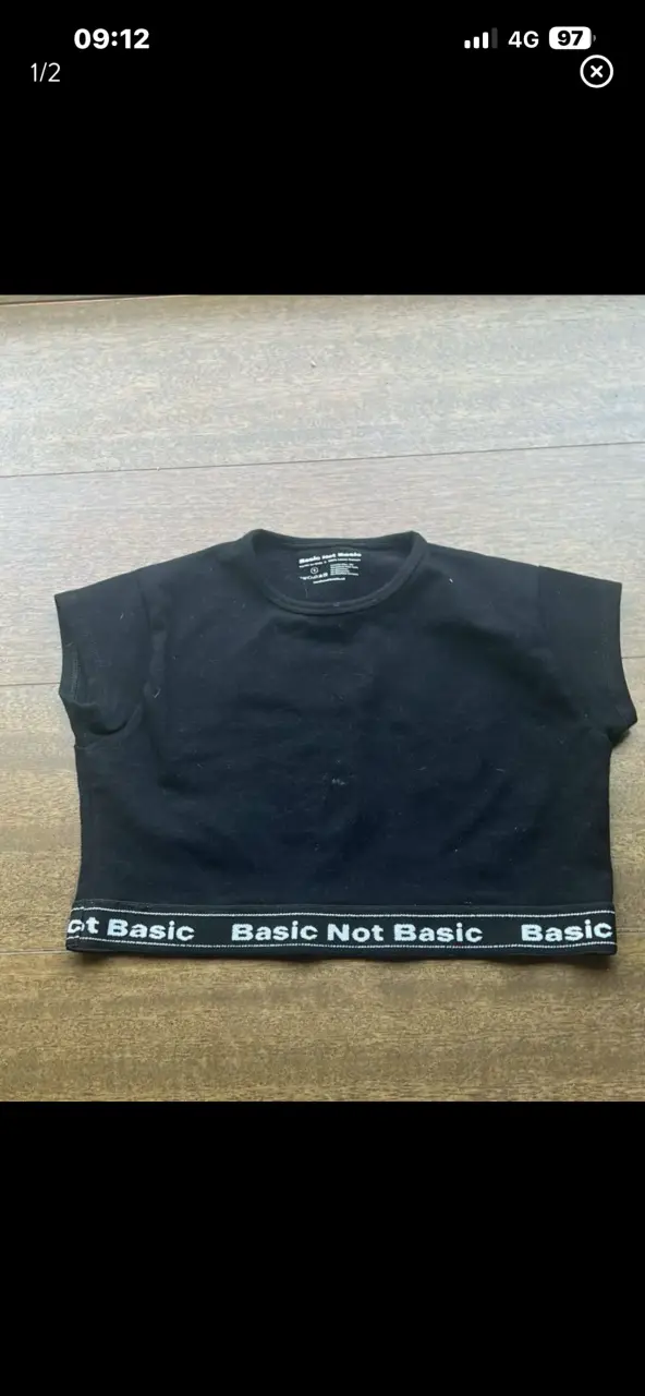 Polera crop top negra-Basic not basic - 1