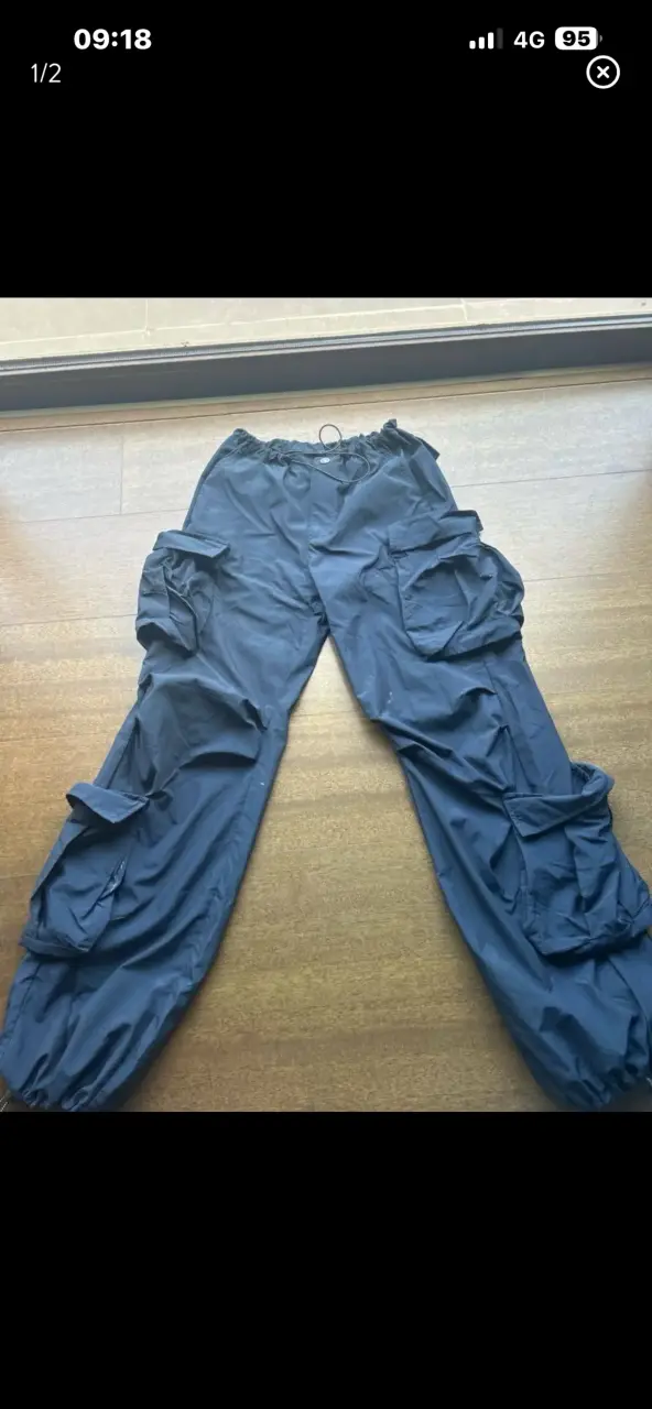 Pantalones cargo azul marino - 1