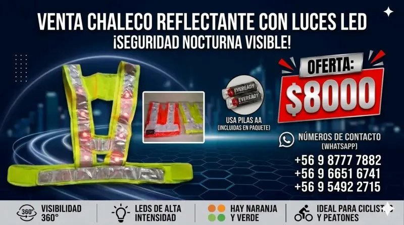 Chalecos reflectantes con luces LED - 4