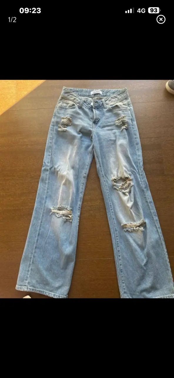 Jeans desgastados celestes - 1