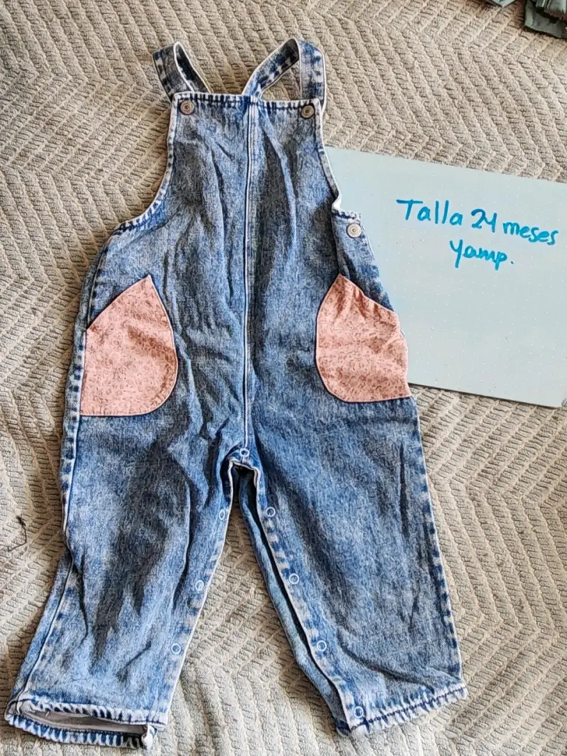 Jardinera denim talla 24 meses - 1