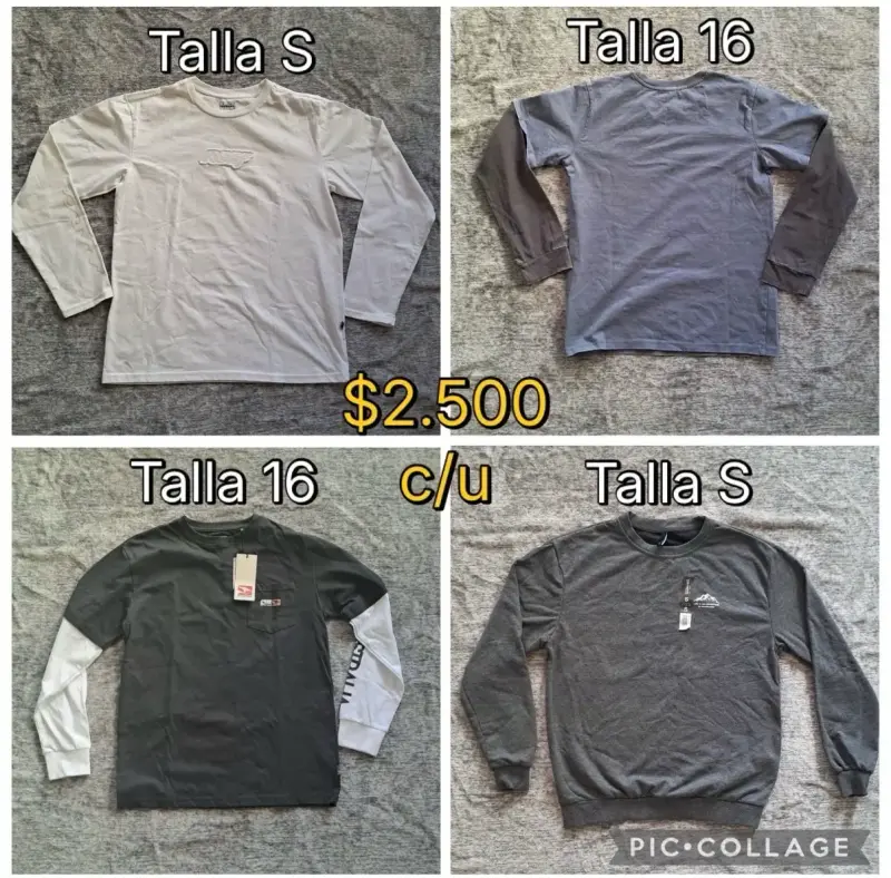 Poleras y polerones varias tallas