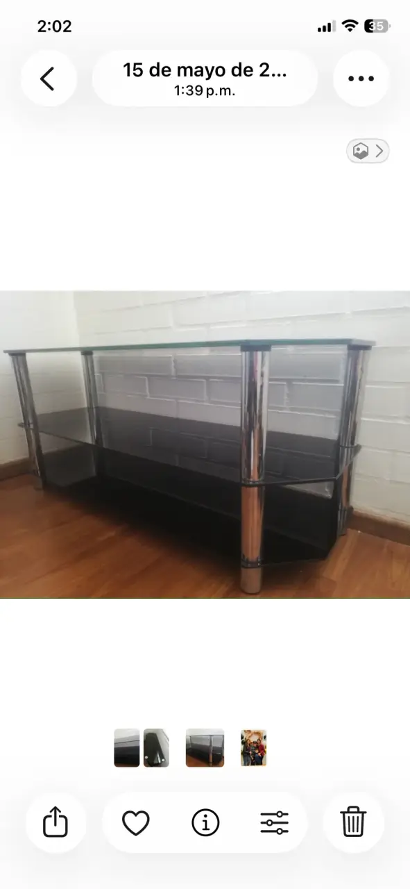 Rack de vidrio y metal - 1