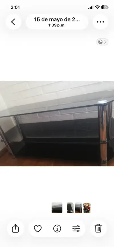 Rack de vidrio y metal - miniatura 2