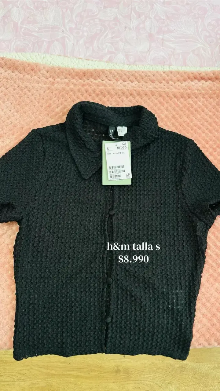 Polera negra H&M talla S
